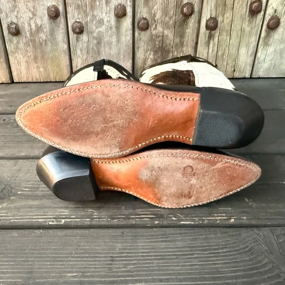 Vintage Dingo (ACME) Calf Hair and Leather Women's Cowboy Boots - Picture 7 of 8